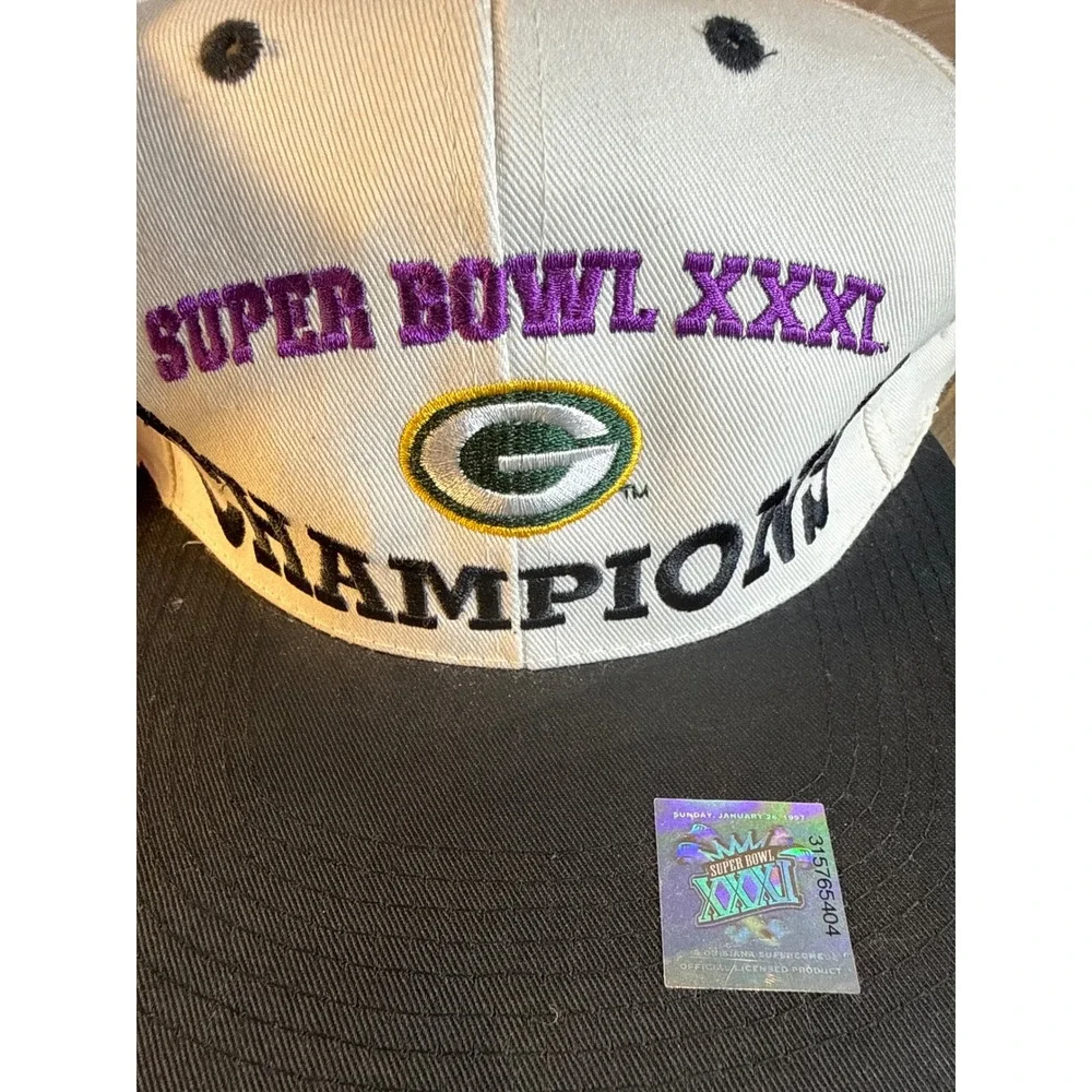Vintage Green Bay Packers Super Bowl XXXI Champions Drew Pearson Hat Youth New